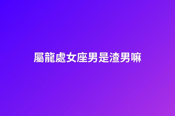 屬龍處女座男是渣男嘛-第1張-星座運勢-玄機派
