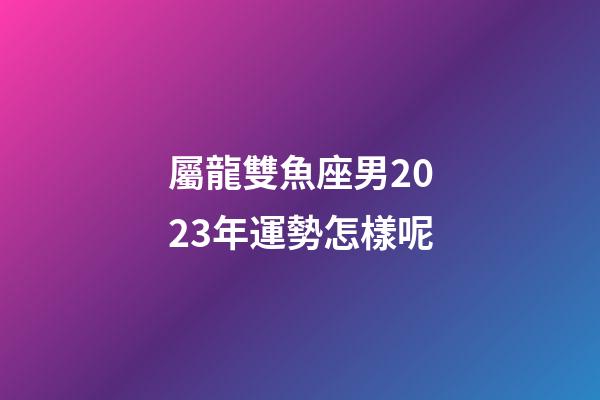 屬龍雙魚座男2023年運勢怎樣呢-第1張-星座運勢-玄機派