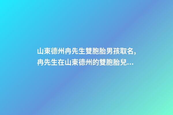 山東德州冉先生雙胞胎男孩取名,冉先生在山東德州的雙胞胎兒子的名字-第1張-公司起名-玄機(jī)派