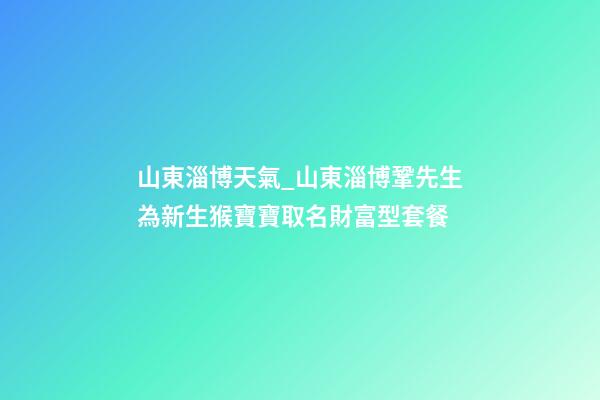 山東淄博天氣_山東淄博鞏先生為新生猴寶寶取名財富型套餐-第1張-公司起名-玄機(jī)派