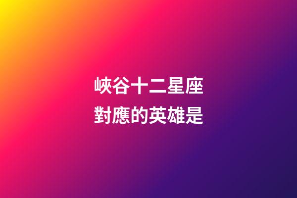 峽谷十二星座對應的英雄是-第1張-星座運勢-玄機派
