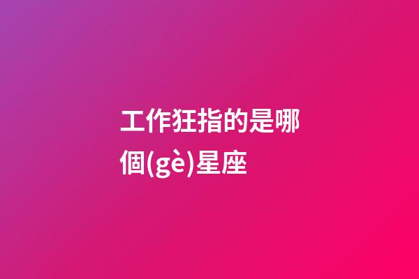 工作狂指的是哪個(gè)星座