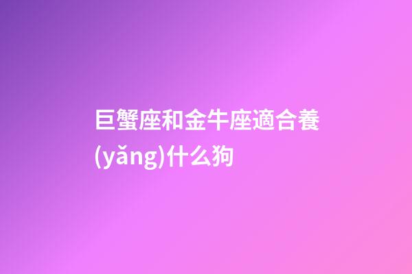 巨蟹座和金牛座適合養(yǎng)什么狗-第1張-星座運(yùn)勢(shì)-玄機(jī)派
