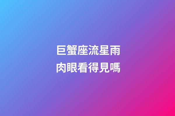 巨蟹座流星雨肉眼看得見嗎-第1張-星座運勢-玄機派