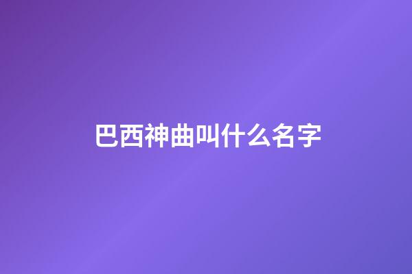 巴西神曲叫什么名字