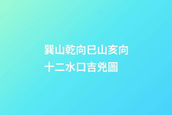 巽山乾向巳山亥向十二水口吉兇圖