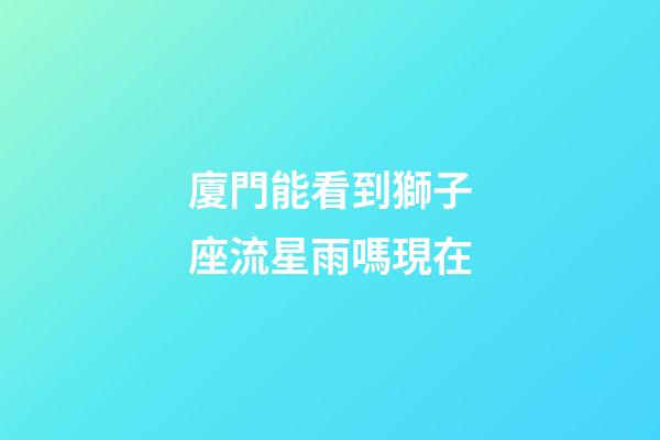 廈門能看到獅子座流星雨嗎現在-第1張-星座運勢-玄機派