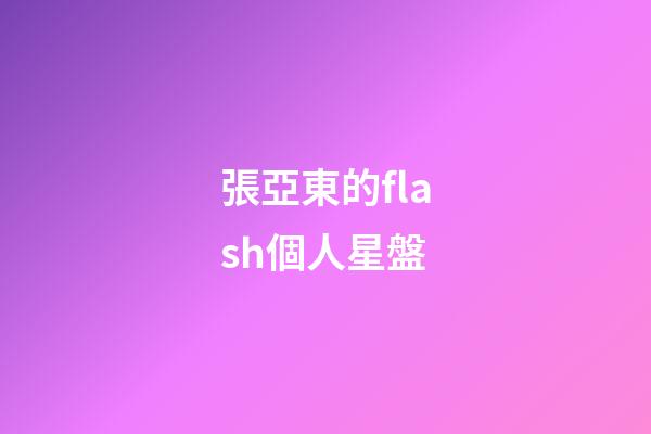 張亞東的flash個人星盤