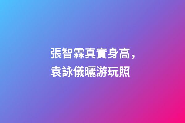張智霖真實身高，袁詠儀曬游玩照-第1張-觀點-玄機派