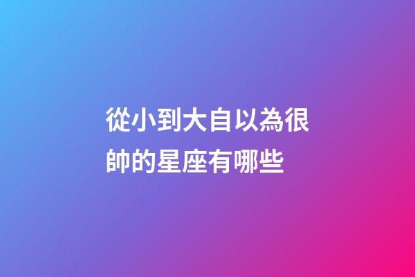 從小到大自以為很帥的星座有哪些-第1張-星座運勢-玄機派