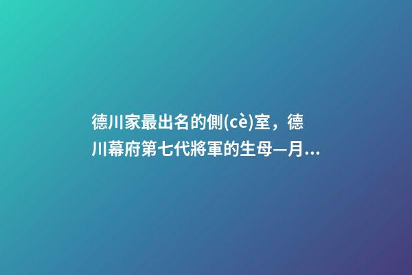 德川家最出名的側(cè)室，德川幕府第七代將軍的生母—月光院-第1張-觀點(diǎn)-玄機(jī)派