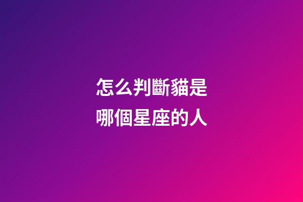 怎么判斷貓是哪個星座的人-第1張-星座運勢-玄機派