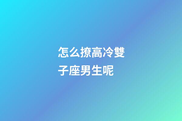 怎么撩高冷雙子座男生呢-第1張-星座運勢-玄機派