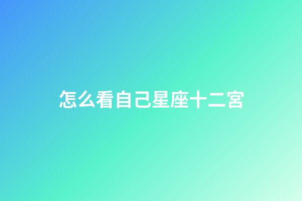 怎么看自己星座十二宮-第1張-星座運勢-玄機派
