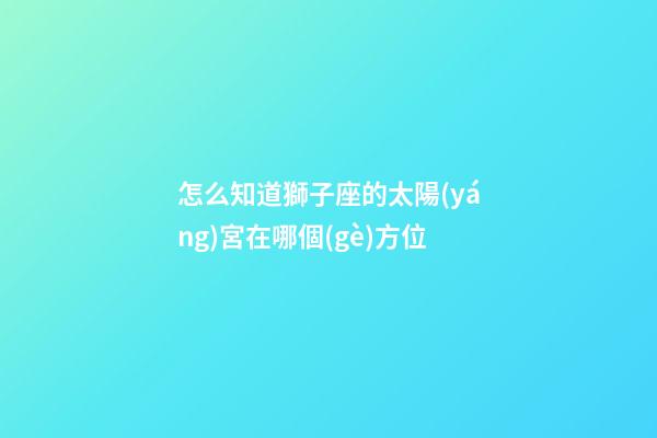 怎么知道獅子座的太陽(yáng)宮在哪個(gè)方位