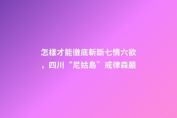 怎樣才能徹底斬斷七情六欲，四川“尼姑島”戒律森嚴-第1張-觀點-玄機派