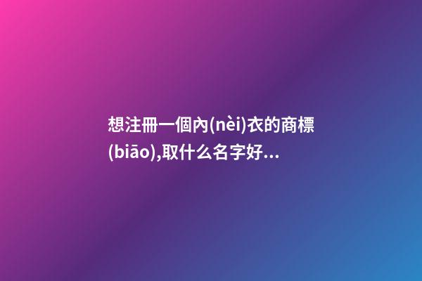想注冊一個內(nèi)衣的商標(biāo),取什么名字好？-第1張-商標(biāo)起名-玄機(jī)派