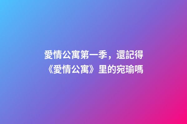 愛情公寓第一季，還記得《愛情公寓》里的宛瑜嗎-第1張-觀點-玄機派