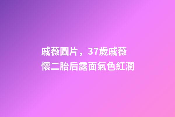 戚薇圖片，37歲戚薇懷二胎后露面氣色紅潤-第1張-觀點-玄機派