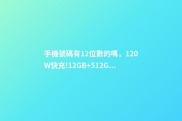 手機號碼有12位數的嗎，120W快充!12GB+512GB天璣9000+神機低至2799元-第1張-觀點-玄機派