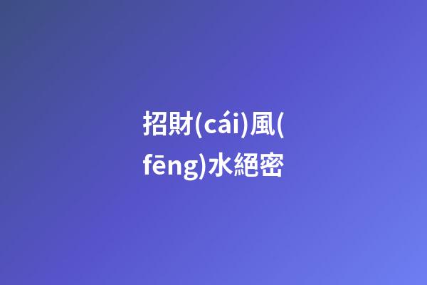 招財(cái)風(fēng)水絕密