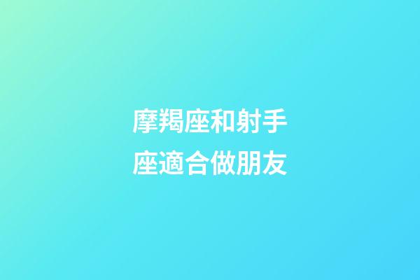 摩羯座和射手座適合做朋友-第1張-星座運勢-玄機派