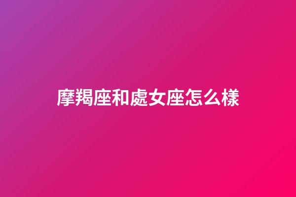 摩羯座和處女座怎么樣-第1張-星座運勢-玄機派