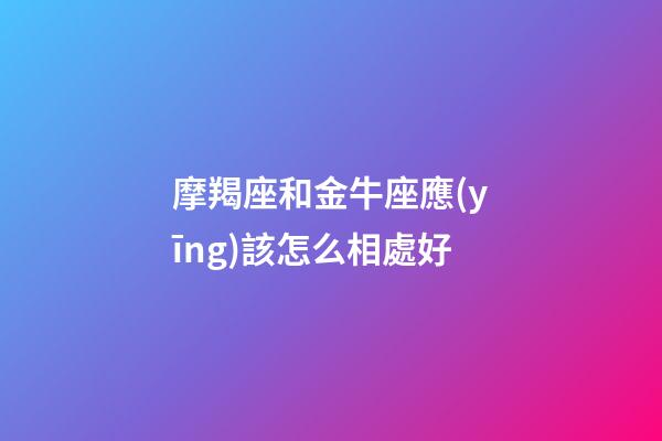 摩羯座和金牛座應(yīng)該怎么相處好-第1張-星座運(yùn)勢(shì)-玄機(jī)派