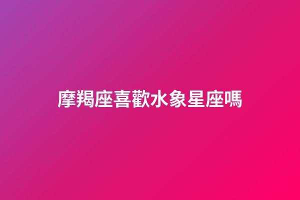摩羯座喜歡水象星座嗎-第1張-星座運勢-玄機派