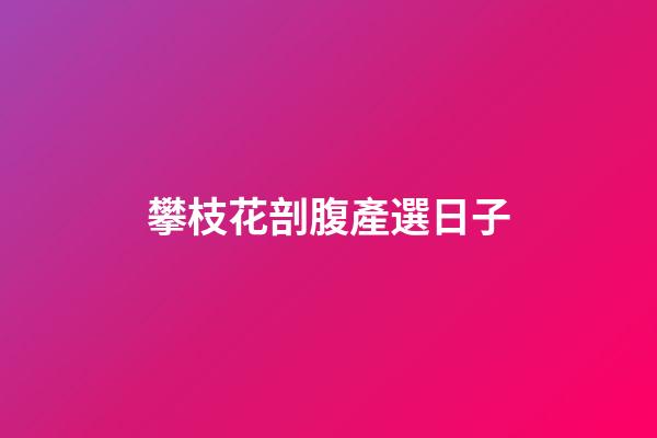 攀枝花剖腹產選日子