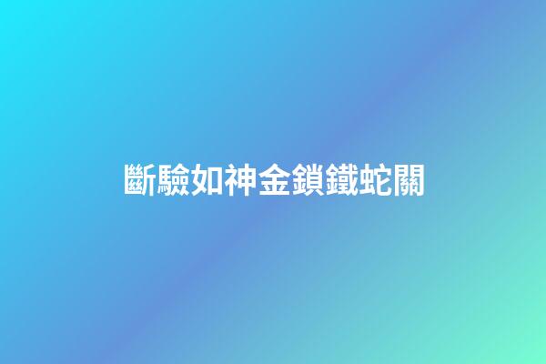 斷驗如神金鎖鐵蛇關
