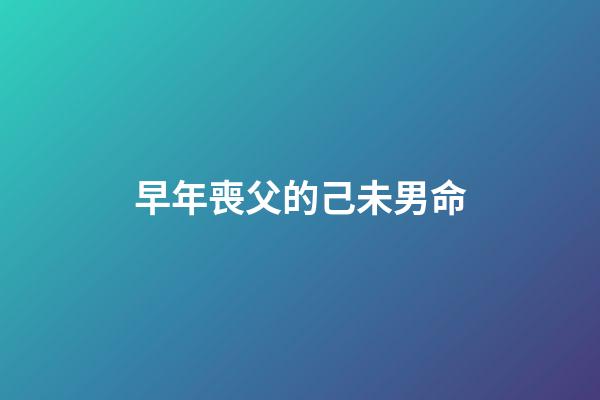 早年喪父的己未男命
