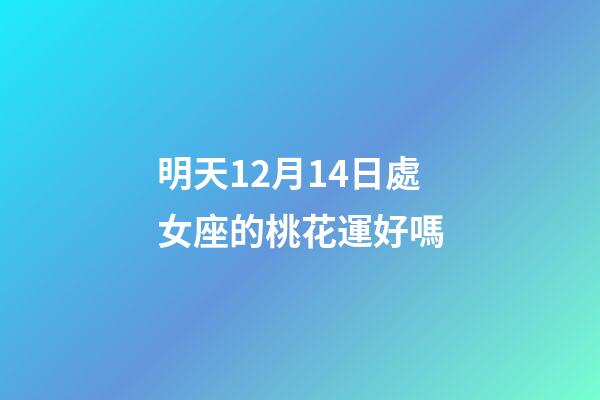 明天12月14日處女座的桃花運好嗎-第1張-星座運勢-玄機派