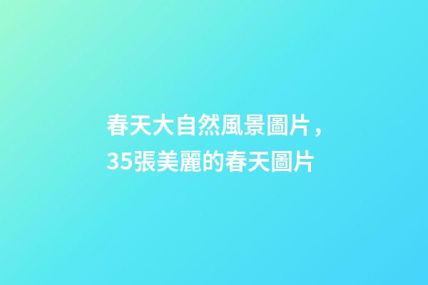 春天大自然風景圖片，35張美麗的春天圖片-第1張-觀點-玄機派