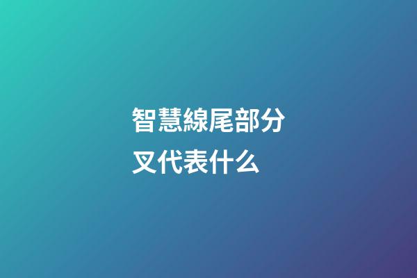智慧線尾部分叉代表什么