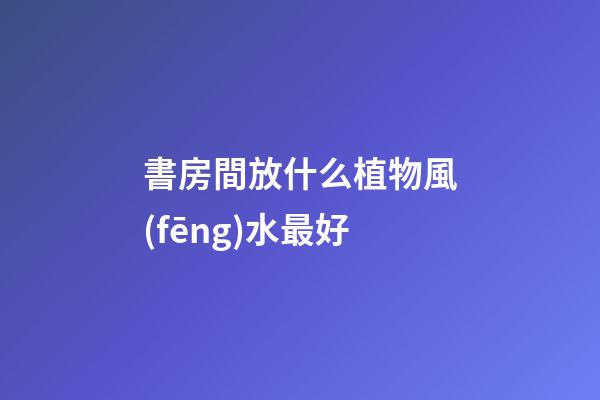 書房間放什么植物風(fēng)水最好