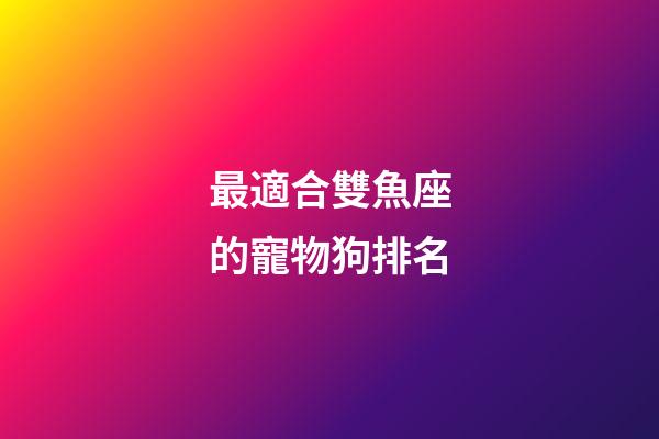 最適合雙魚座的寵物狗排名-第1張-星座運勢-玄機派