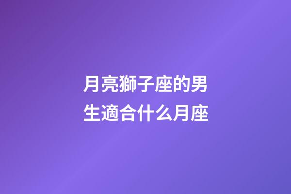 月亮獅子座的男生適合什么月座-第1張-星座運勢-玄機派
