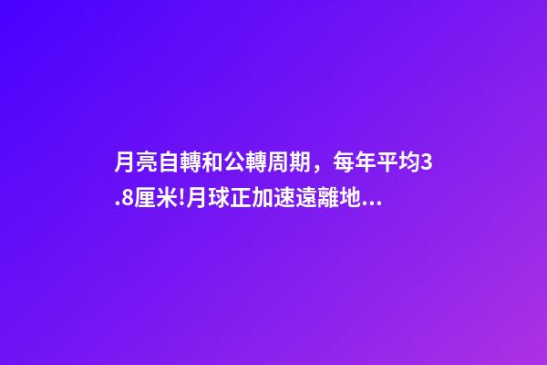 月亮自轉和公轉周期，每年平均3.8厘米!月球正加速遠離地球-第1張-觀點-玄機派