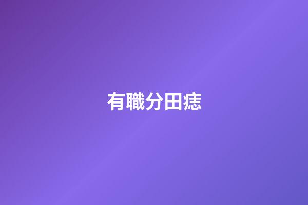 有職分田痣