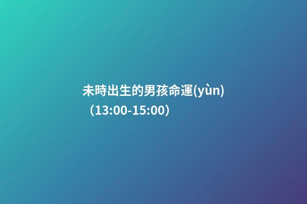 未時出生的男孩命運(yùn)（13:00-15:00）
