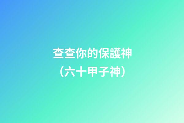 查查你的保護神（六十甲子神）