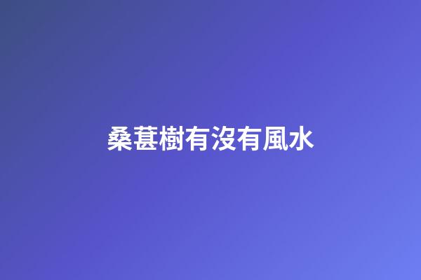 桑葚樹有沒有風水