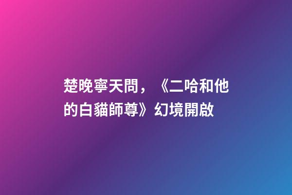 楚晚寧天問，《二哈和他的白貓師尊》幻境開啟-第1張-觀點-玄機派