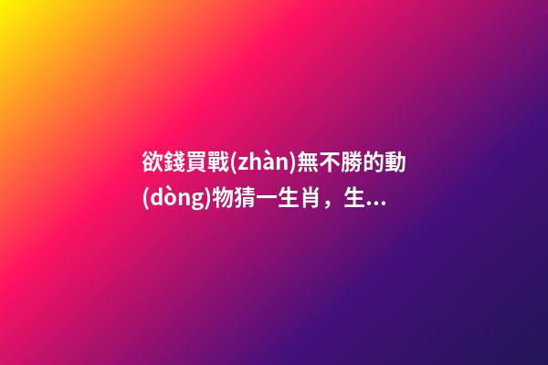 欲錢買戰(zhàn)無不勝的動(dòng)物猜一生肖，生肖鼠逐時(shí)、逐日、逐年運(yùn)勢