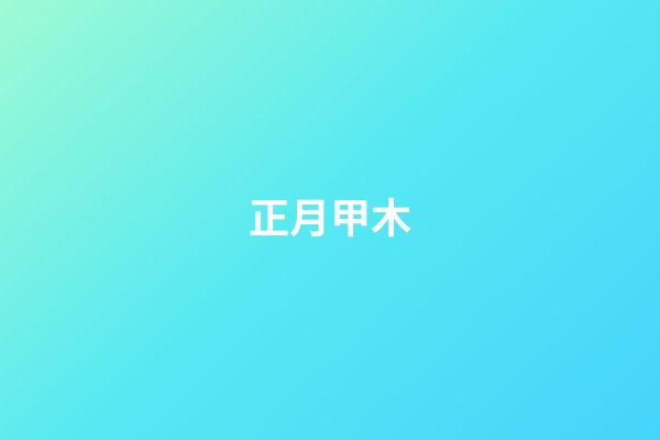 正月甲木