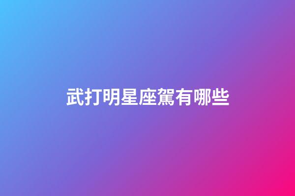 武打明星座駕有哪些