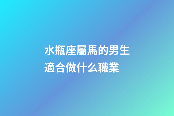 水瓶座屬馬的男生適合做什么職業-第1張-星座運勢-玄機派