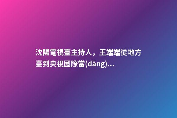 沈陽電視臺主持人，王端端從地方臺到央視國際當(dāng)家花旦