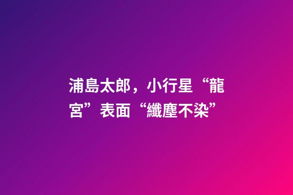 浦島太郎，小行星“龍宮”表面“纖塵不染”-第1張-觀點(diǎn)-玄機(jī)派